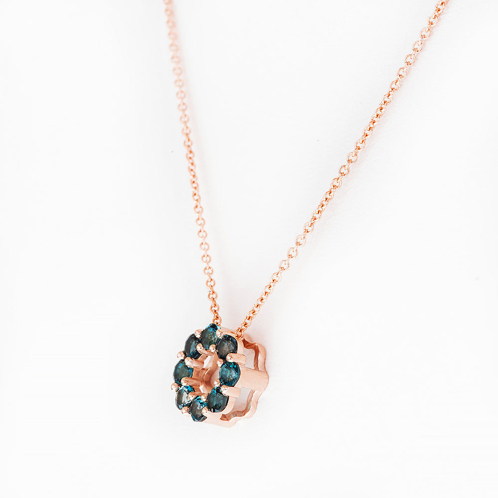 Circle of Life Necklace - London Blue Topaz - Victoria's Jewellery