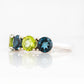 London Blue Topaz and Peridot Ring - 5.5mm