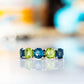 London Blue Topaz and Peridot Ring - 5.5mm