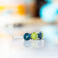 London Blue Topaz and Peridot Ring - 5.5mm