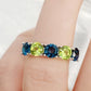London Blue Topaz and Peridot Ring - 5.5mm