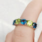 London Blue Topaz and Peridot Ring - 5.5mm