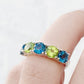 London Blue Topaz and Peridot Ring - 5.5mm