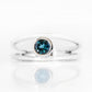 Harper, Round cut London Blue Topaz Split Band Ring
