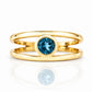 Harper, Round cut London Blue Topaz Split Band Ring - Victoria's Jewellery