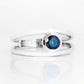 Harper, Round cut London Blue Topaz Split Band Ring