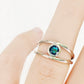 Harper, Round cut London Blue Topaz Split Band Ring