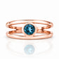 Harper, Round cut London Blue Topaz Split Band Ring - Victoria's Jewellery