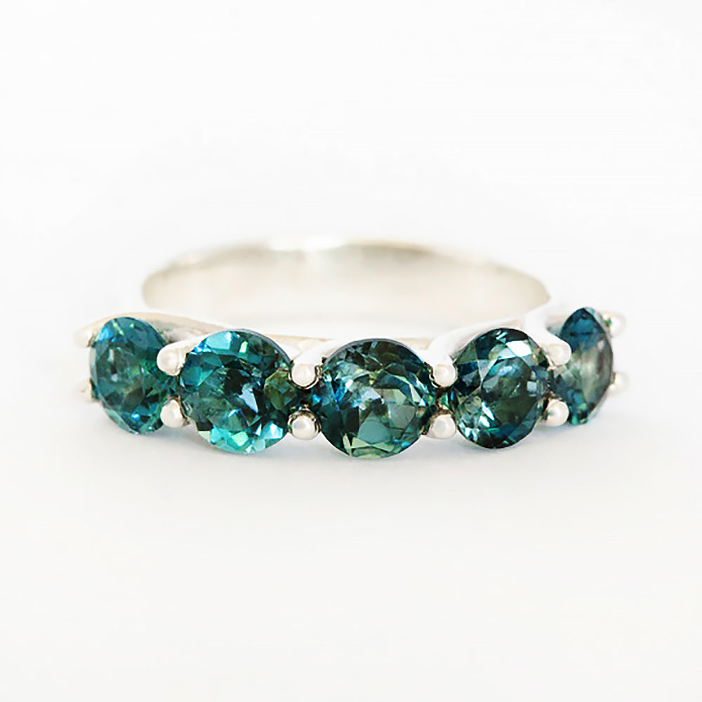 Amanda, a London Blue Topaz Trellis Ring - Victoria's Jewellery