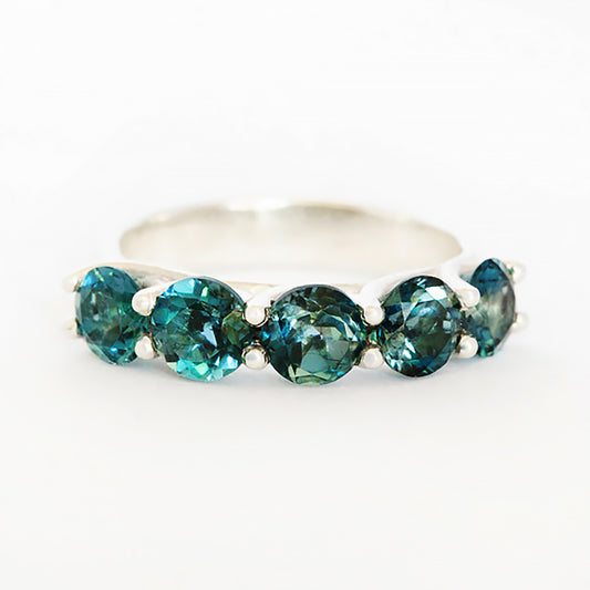 Amanda, a London Blue Topaz Trellis Ring - Victoria's Jewellery
