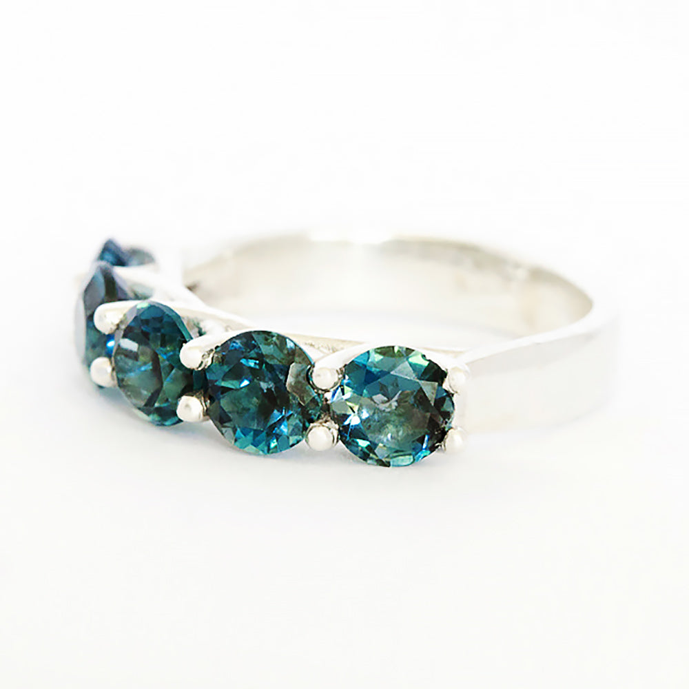 Amanda, a London Blue Topaz Trellis Ring - Victoria's Jewellery
