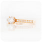 Round cut Lab Grown Diamond Engagement Ring with Accent stones - Victoria's Jewellery