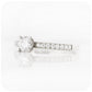 Round cut Lab Grown Diamond Engagement Ring with Accent stones - Victoria's Jewellery