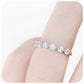 Round cut Moissanite Half Eternity Stack Ring - Victoria's Jewellery