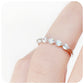 Round cut Moissanite Half Eternity Stack Ring - Victoria's Jewellery