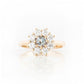 Fleur, a Moissanite and Topaz Flower Cluster Ring