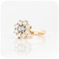 Brilliant Round cut Moissanite Cluster Flower Design Engagement Wedding Ring - Victoria's Jewellery