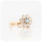 Brilliant Round cut Moissanite Cluster Flower Design Engagement Wedding Ring - Victoria's Jewellery