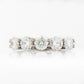 Round cut Moissanite Trellis Style Half Eternity Ring in White Gold - Victoria's Jewellery