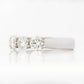Round cut Moissanite Trellis Style Half Eternity Ring in White Gold - Victoria's Jewellery
