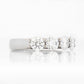 Round cut Moissanite Trellis Style Half Eternity Ring in White Gold - Victoria's Jewellery