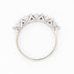Round cut Moissanite Trellis Style Half Eternity Ring in White Gold - Victoria's Jewellery