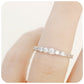 Round Brilliant cut half eternity Wedding band Ring - Victoria's Jewellery