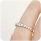 Round Brilliant cut half eternity Wedding band Ring - Victoria's Jewellery