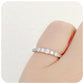 Round Brilliant cut half eternity Wedding band Ring - Victoria's Jewellery