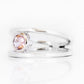 Harper, Round cut Pink Morganite Split Band Ring