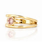 Harper, Round cut Pink Morganite Split Band Ring - Victoria's Jewellery