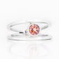 Harper, Round cut Pink Morganite Split Band Ring