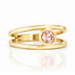 Harper, Round cut Pink Morganite Split Band Ring - Victoria's Jewellery