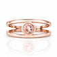 Harper, Round cut Pink Morganite Split Band Ring - Victoria's Jewellery