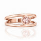 Harper, Round cut Pink Morganite Split Band Ring - Victoria's Jewellery