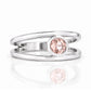 Harper, Round cut Pink Morganite Split Band Ring - Victoria's Jewellery