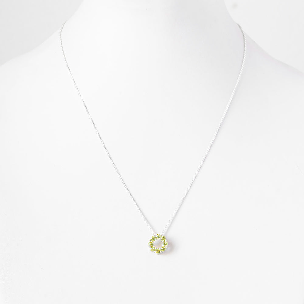 Round cut Peridot Circle of Life Pendant - Victoria's Jewellery