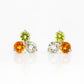 The Trilogy Peridot, Citrine and Prasiolite Stud Earrings