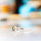 Milly, a Peridot and Lab Diamond Ring