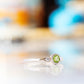 Milly, a Peridot and Lab Diamond Ring