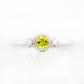 Round cut Peridot and Diamond Trilogy Promise Ring - Victoria's Jewellery