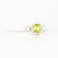 Round cut Peridot and Diamond Trilogy Promise Ring - Victoria's Jewellery