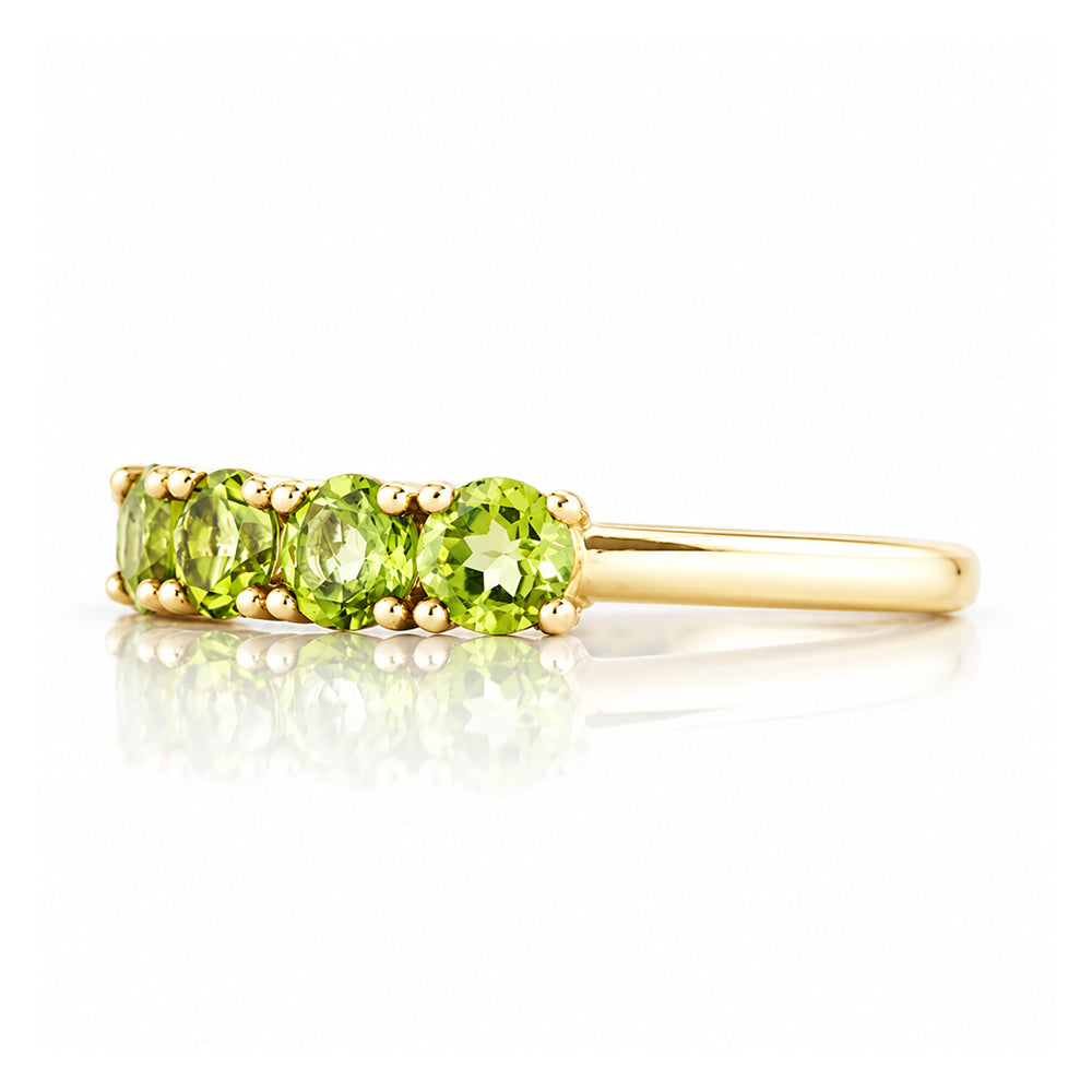 Annie, a Peridot Half Eternity Ring - Victoria's Jewellery