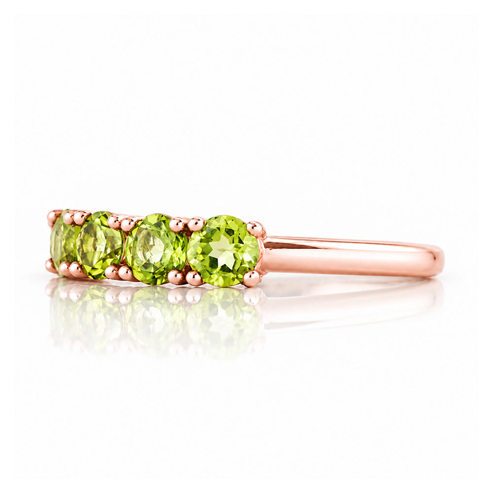 Annie, a Peridot Half Eternity Ring - Victoria's Jewellery