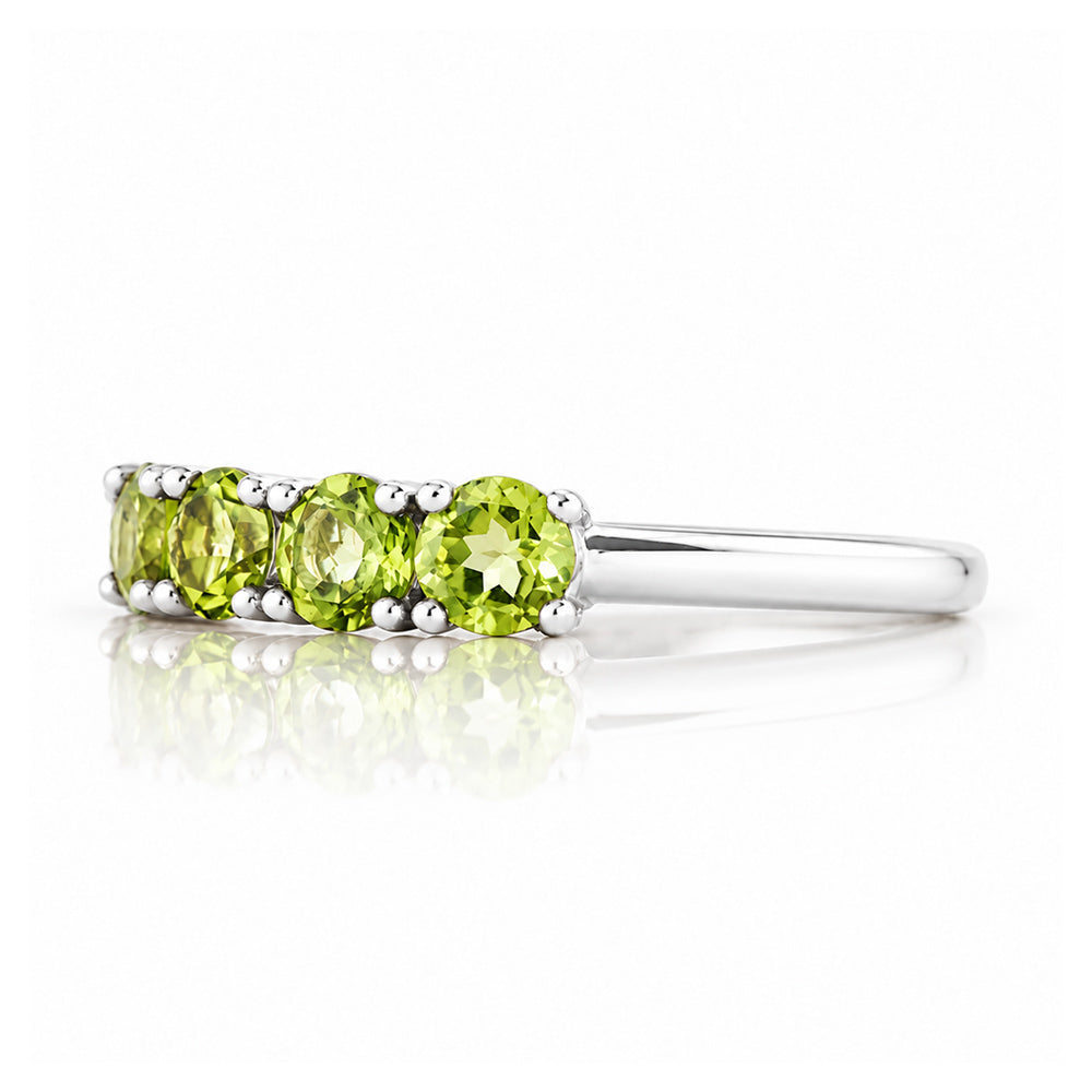 Annie, a Peridot Half Eternity Ring - Victoria's Jewellery