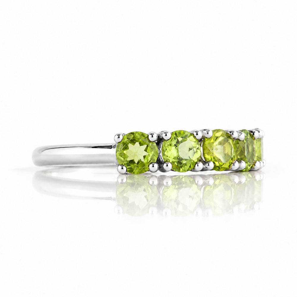 Annie, a Peridot Half Eternity Ring - Victoria's Jewellery