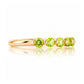 Ellie, a Peridot Six Stone Half Eternity Ring - Victoria's Jewellery