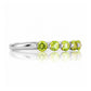 Ellie, a Peridot Six Stone Half Eternity Ring - Victoria's Jewellery