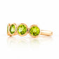 Chie, a Peridot Half Eternity Ring - Victoria's Jewellery