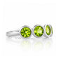 Chie, a Peridot Half Eternity Ring - Victoria's Jewellery
